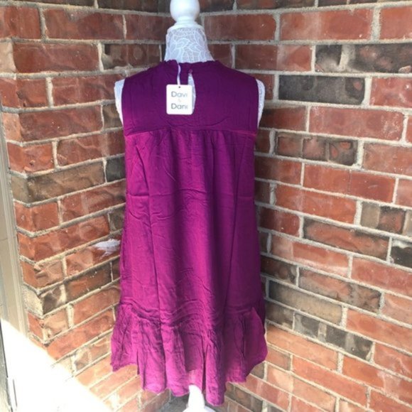 Davi & Dani Boho Laced Mock Neck Dress NWT - Picture 6 of 8